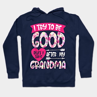 I try to be good but i take after my grandma Hoodie